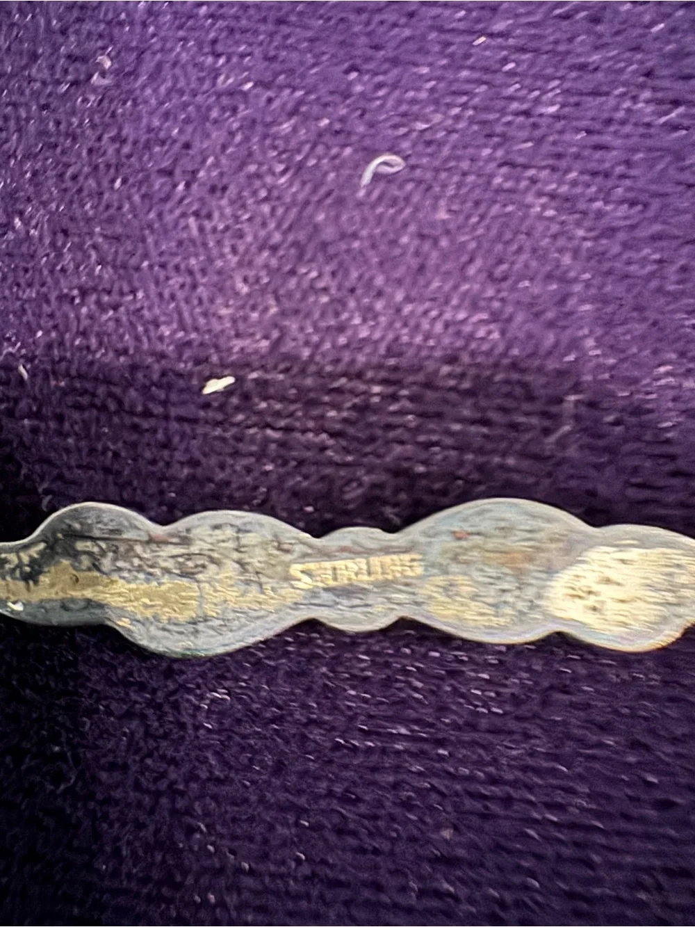 Vintage-Style Silver Bow Bar Pin with Filigree Detailing